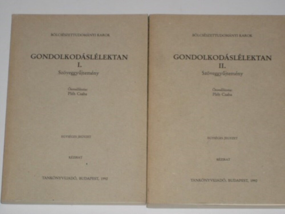 Pléh Gondolkodáslélektan I. - II. Szöveggyűjtemény