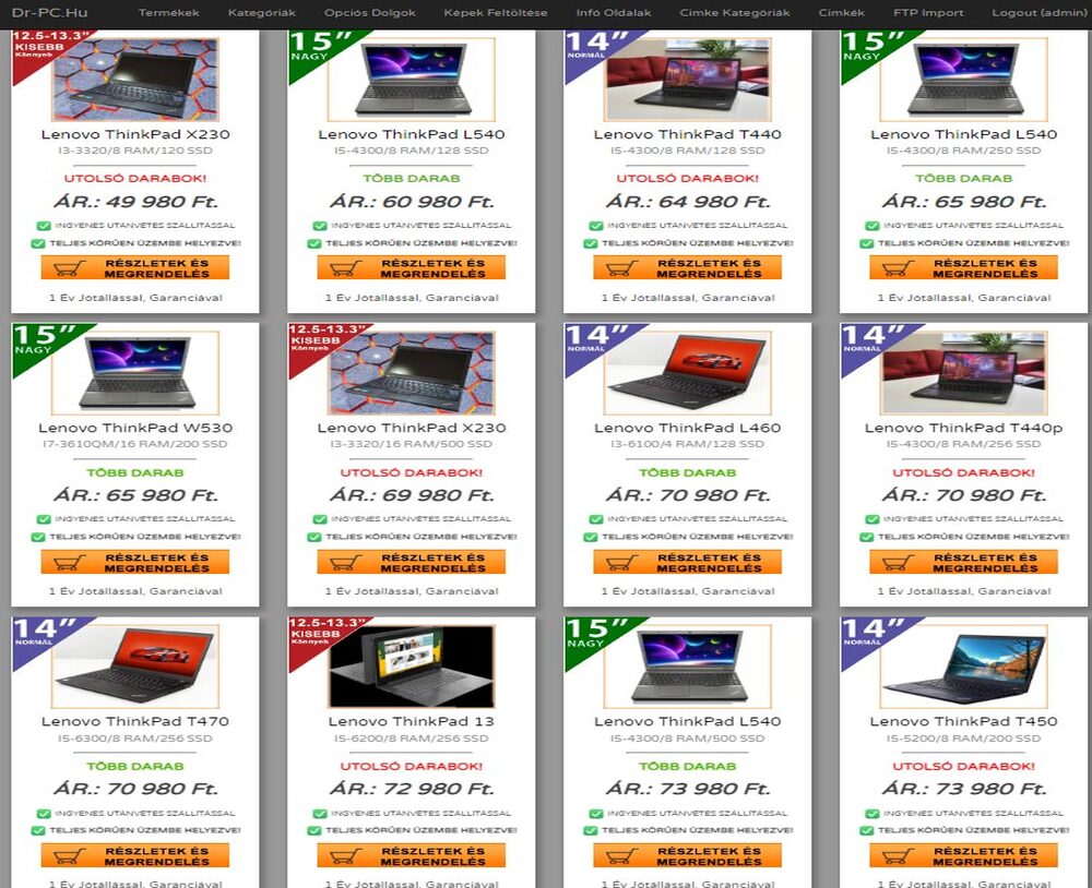 Dr-PC 11.30: Használt laptop: Lenovo ThinkPad L470