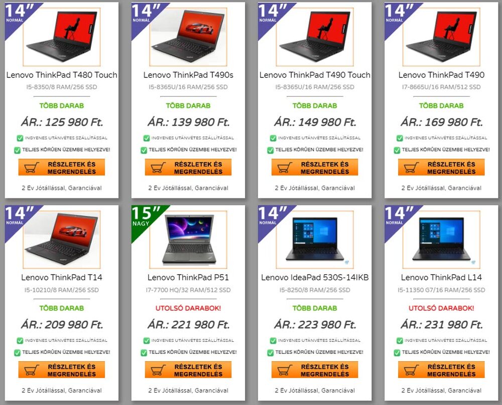 Dr-PC.hu 1.19: Használt notebook: Lenovo ThinkPad T460s (i7)