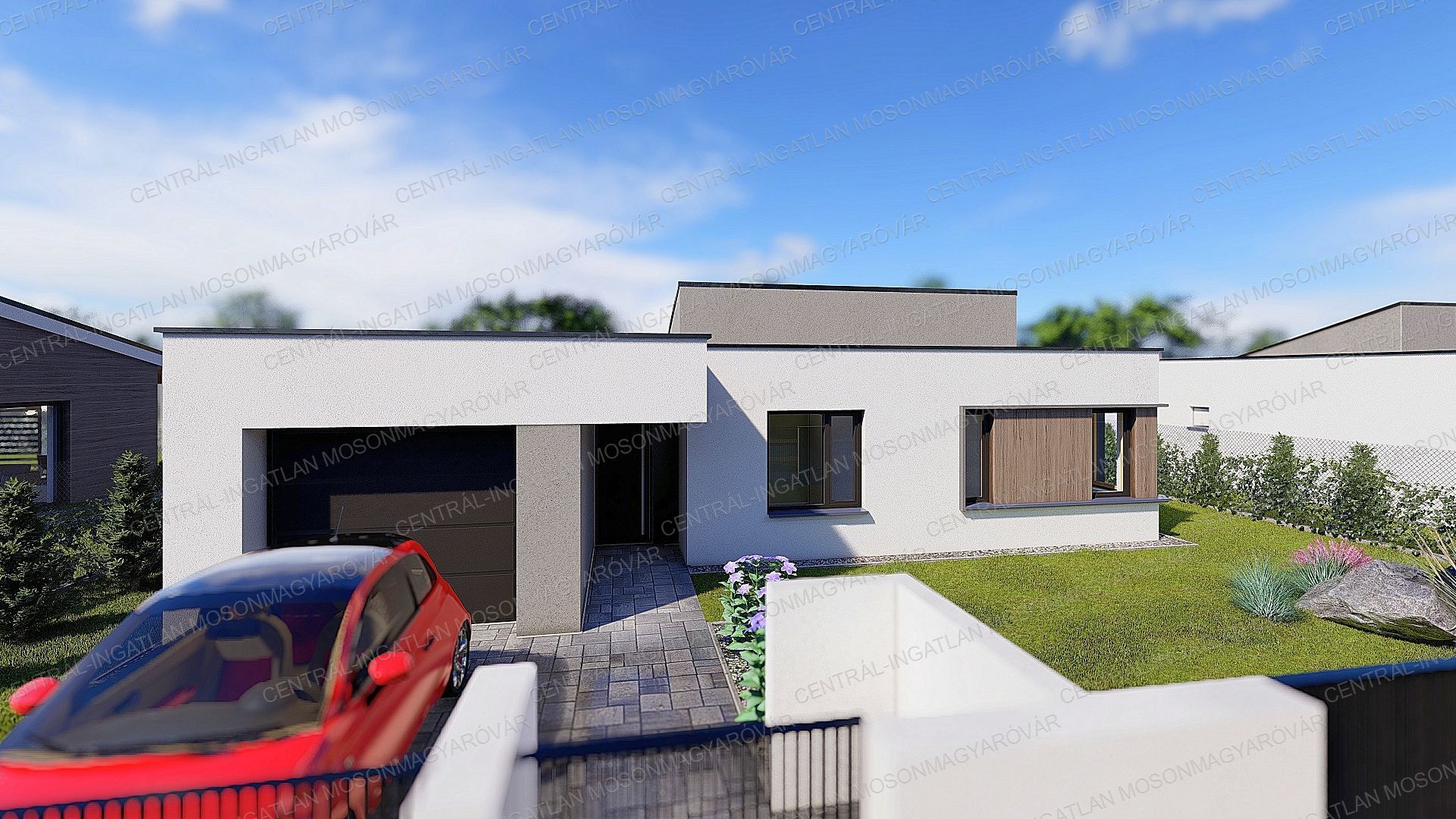 Új építésű, modern, 4 szobás családi ház önálló telken!