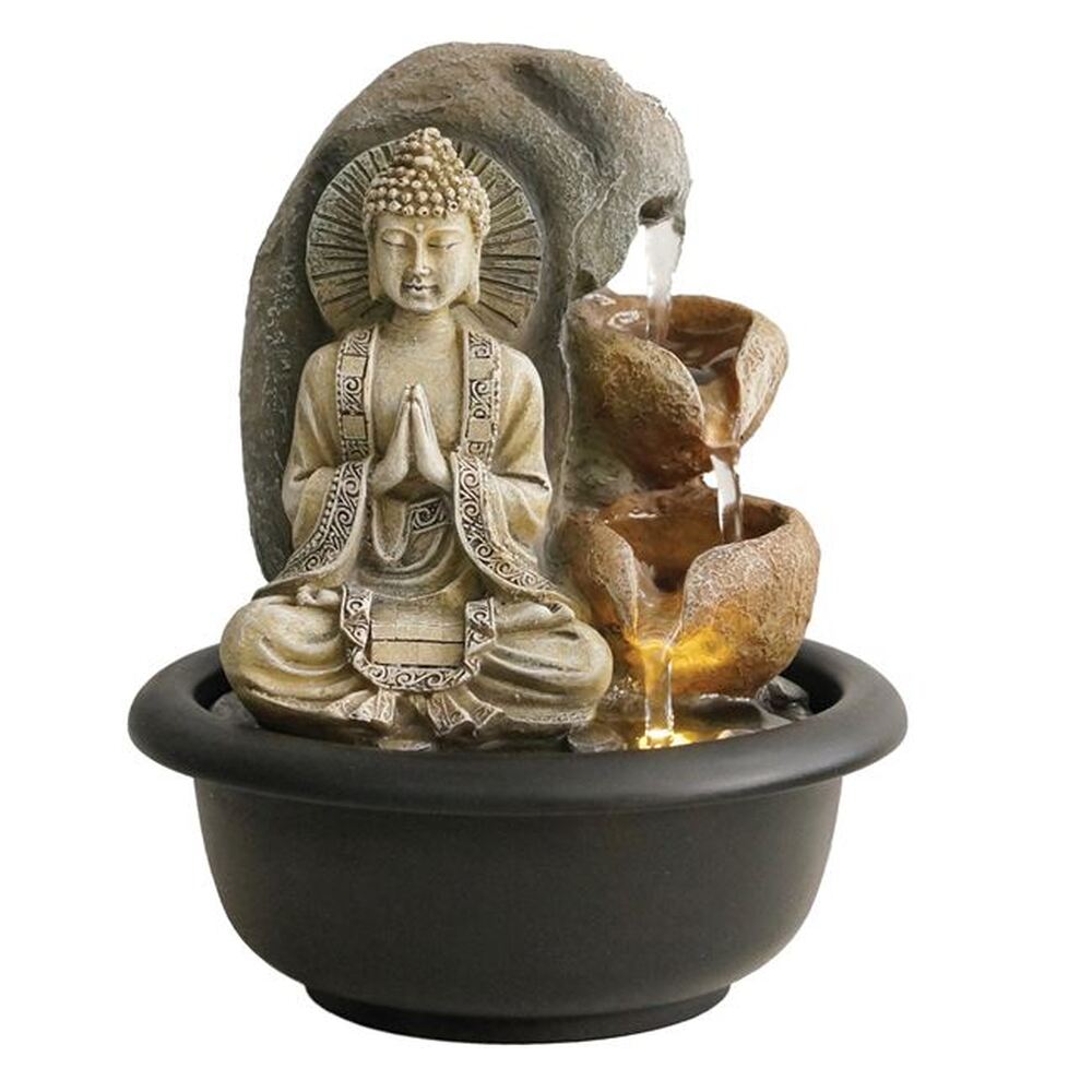 LED Artézi szökőkút és Buddha figura beltéri terekhez Ø16x20cm