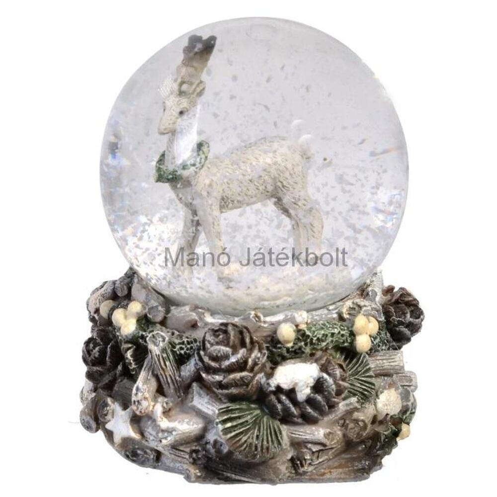 Szarvasos hógömb 7 cm