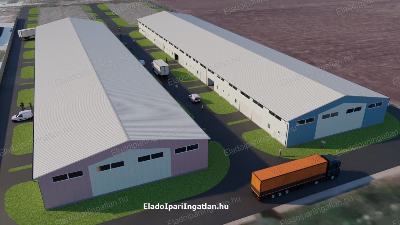 Csarnok eladó Nagytarcsa 256 m2-es köztes ipari társasházban