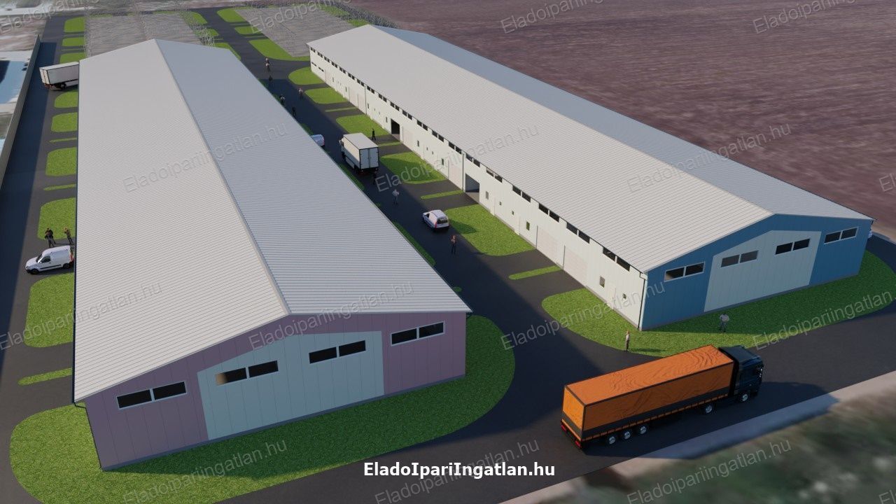 Telephely eladó Nagytarcsa 300 m2-es sarok ipari társasházban