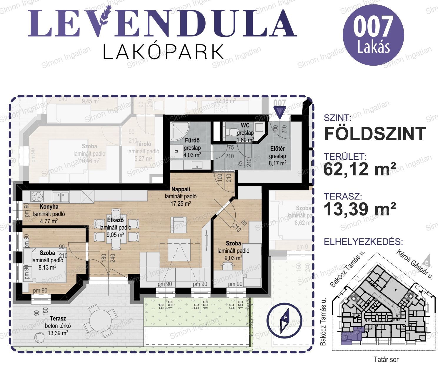 Levendula lakópark - földszint 007 lakás