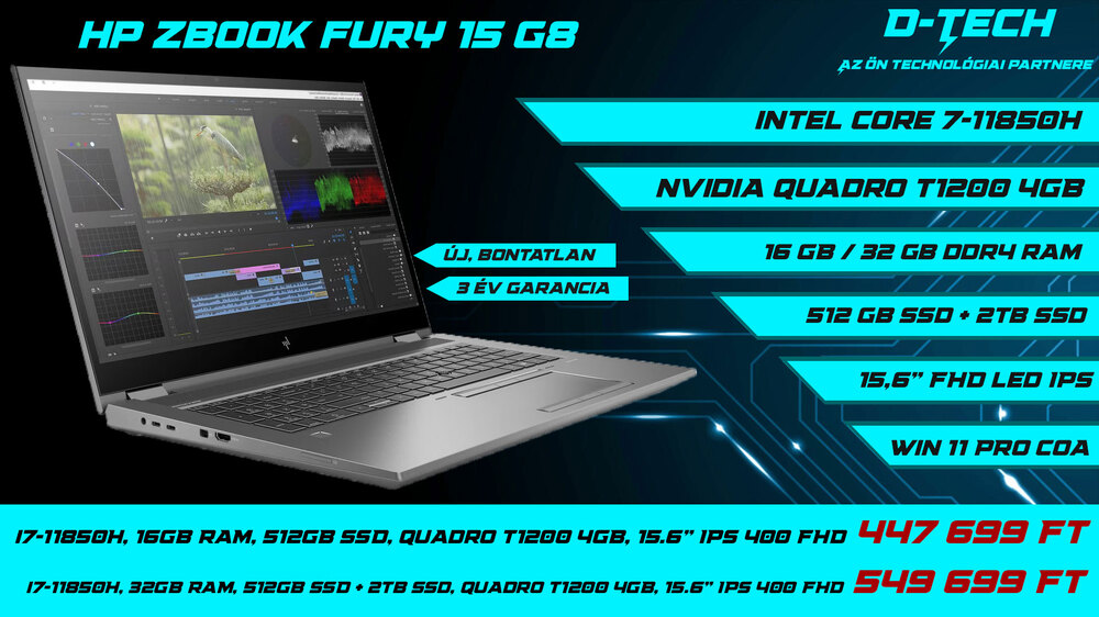 Új HP ZBook Fury 15 G8 Workstation
