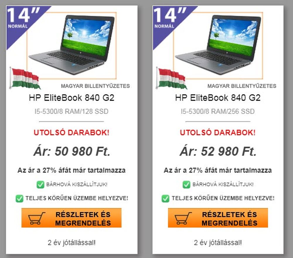 EZ MAGYAR!  HP EliteBook 840 G2