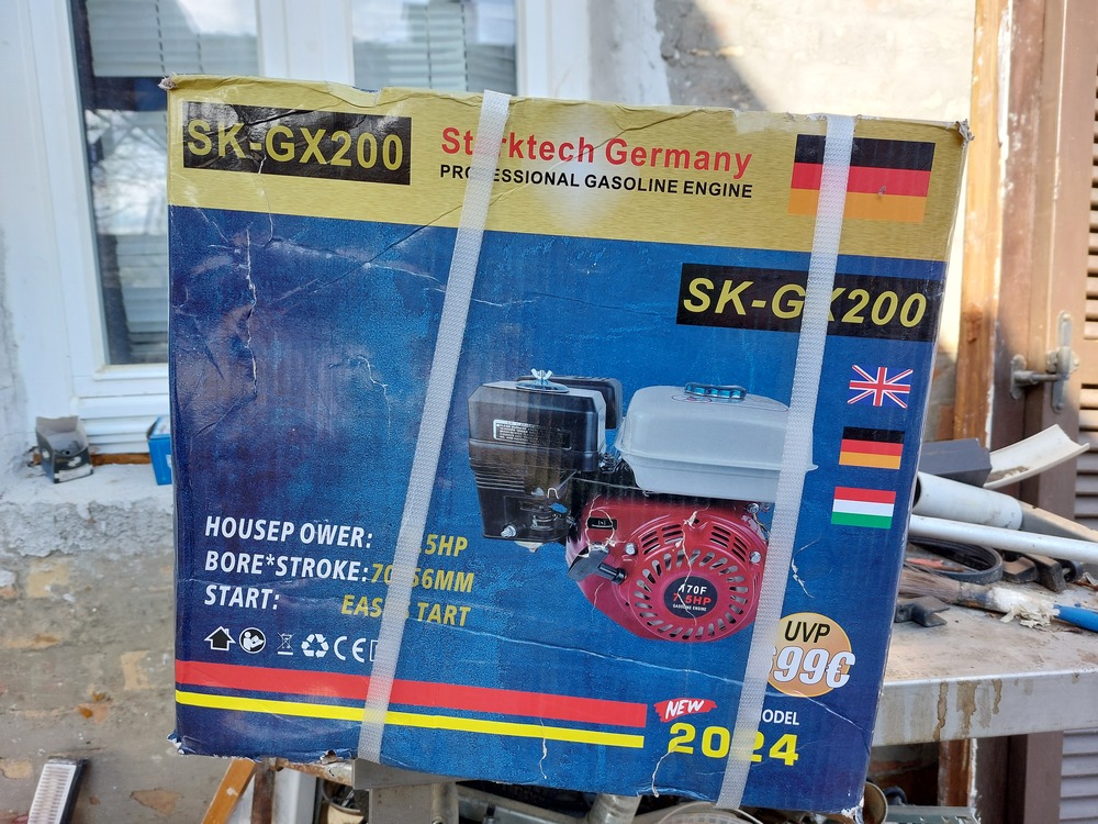 Sk Gx-200 1 hengeres benzin motor 7.5 Hp bontatlan dobozába eladó esetleg csere is.Ár;32 ezer ft.