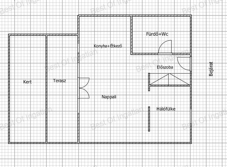 Győr-Szabadhegyen újépítésű, 38,30 m2-es téglalakás, 10,22 m2 terasszal, 12,39 m2 kertkapcsolattal ELADÓ!