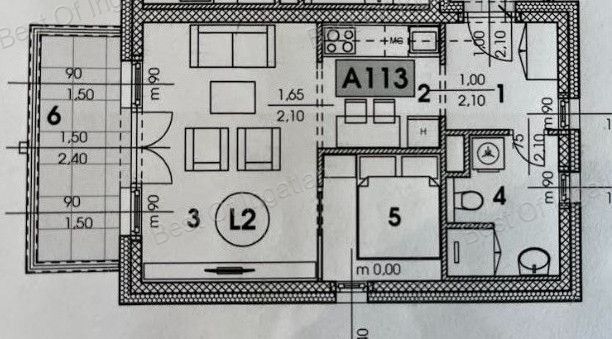 Győr-Szabadhegyen új építésű, első emeleti 36,54 m2-es  téglalakás  6,23 m2-es erkéllyel ELADÓ!