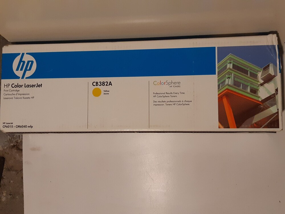 HP CB382A toner eredeti original sárga