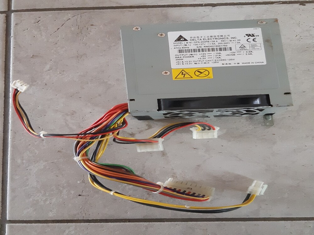 HP AA20540 256W-os tápegység számítógépbe tesztelt, működő