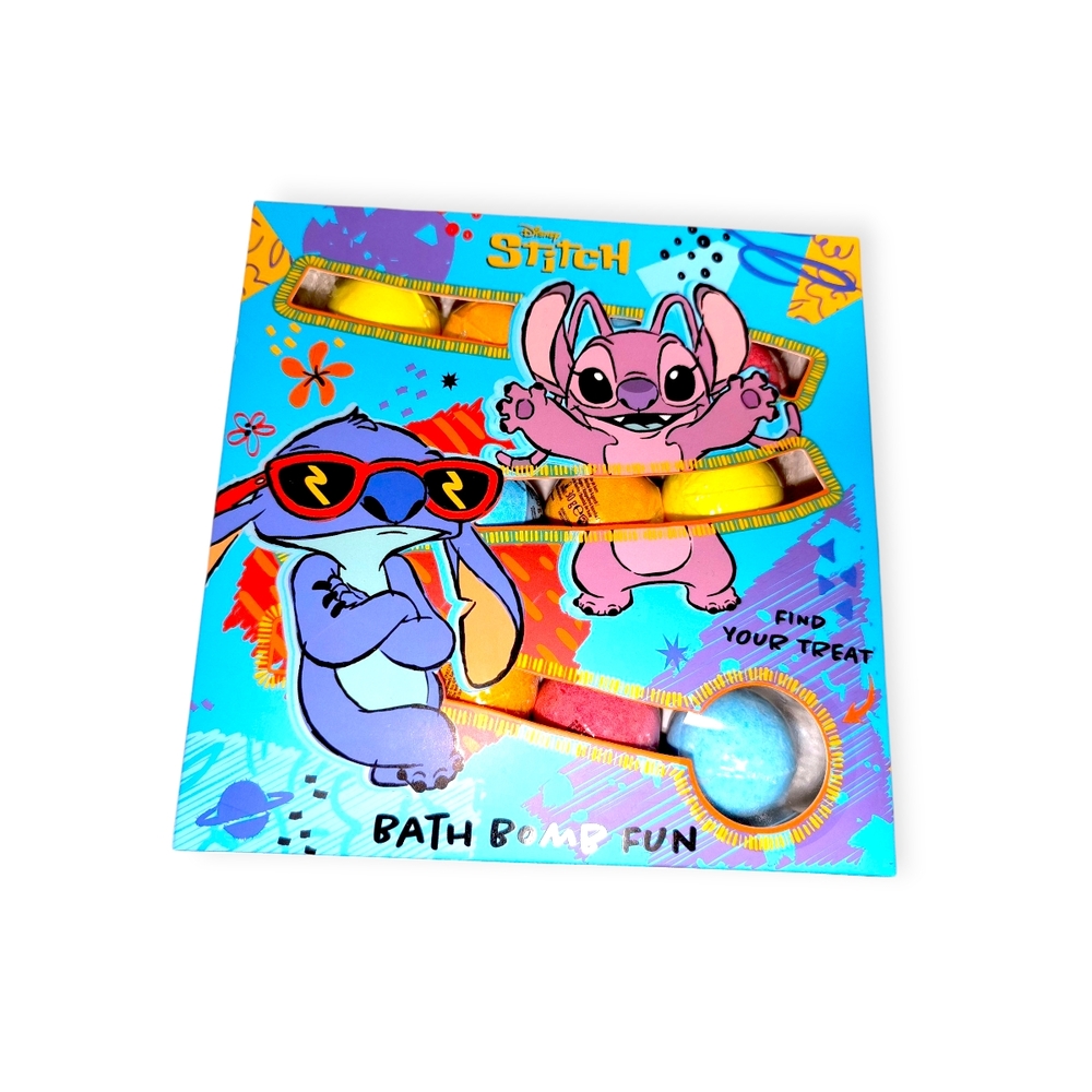 Disney Lilo & Stitch pezsgő fürdőgolyó szett – 4 féle illat 12 db (4 féle illat, 3×30 g)