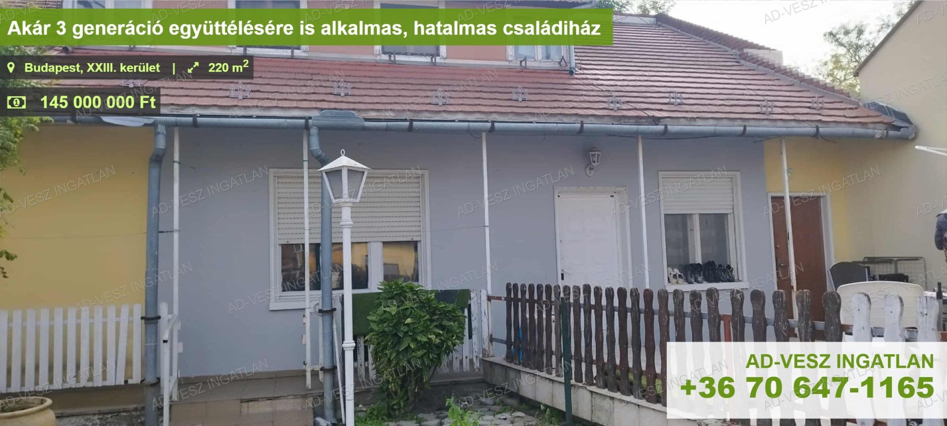 Akár 3generáció együttélésére is alkalmas, hatalmas családiház