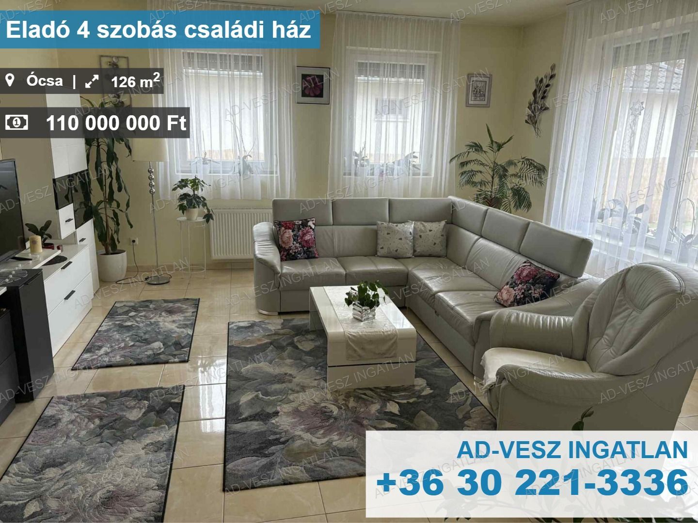 Ócsán 4 szobás, önálló családi ház eladó