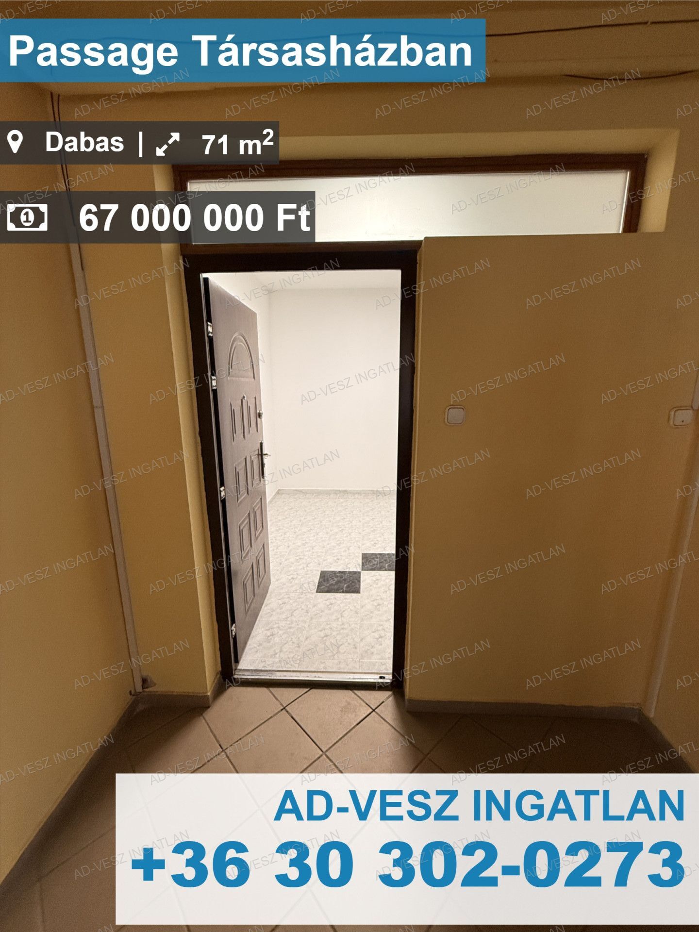 Dabason a Passage Társasházban lakás eladó