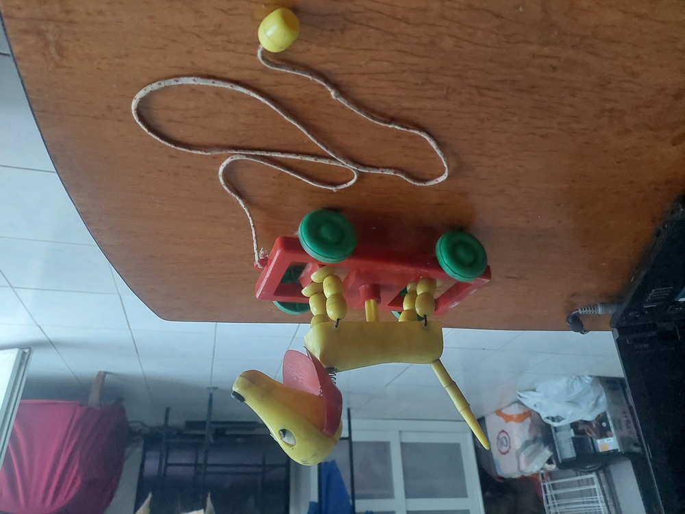 Retro ritka gurulós kutya játék