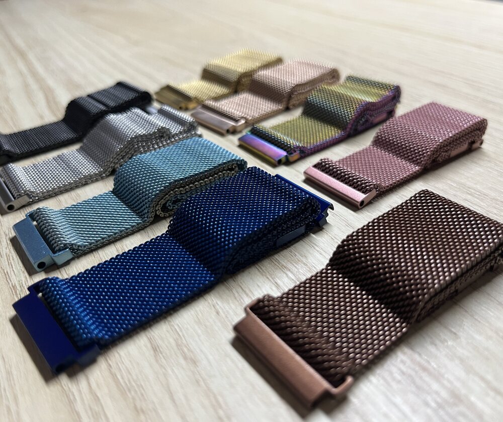 Fémszövet óraszíj – 22mm (fém pótszíj)