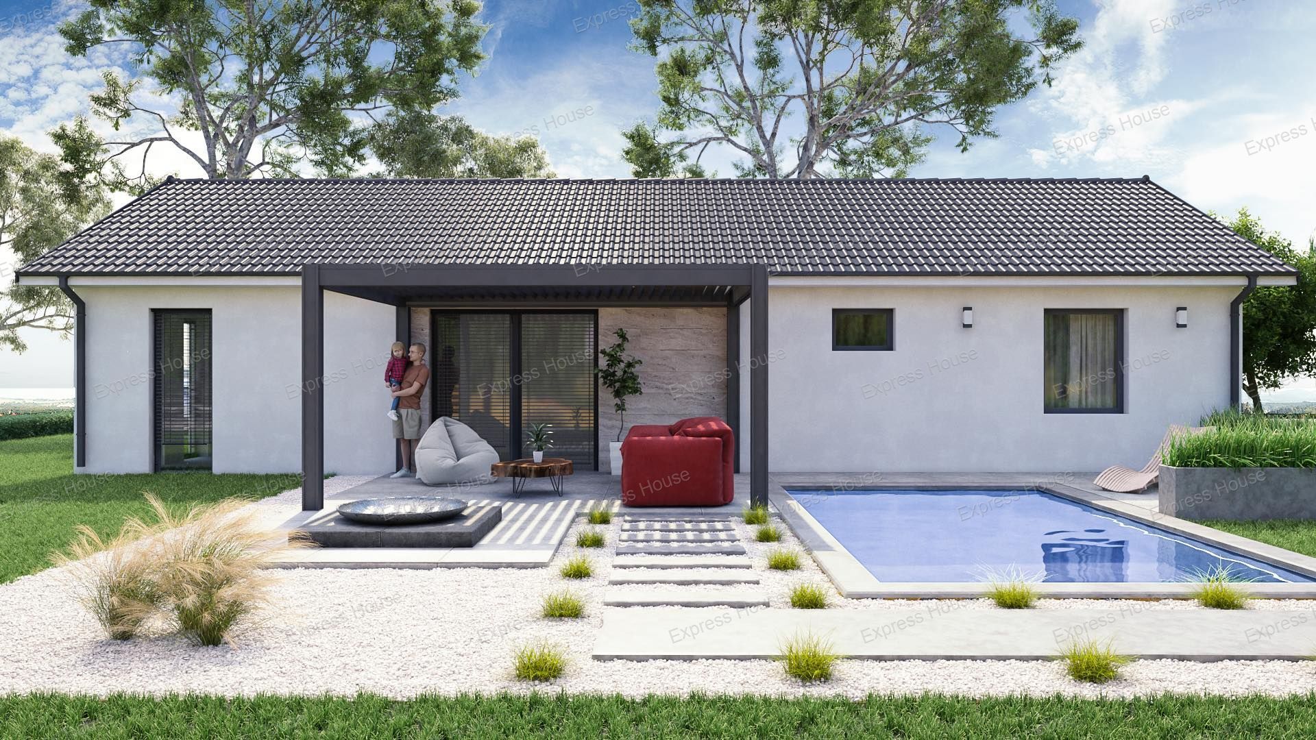HOMES4YOU - Liapor- "Szabina" családosok álom otthona.  Szerkezetkésztől - külső készen - emelt fűtésig - kész állapotig!