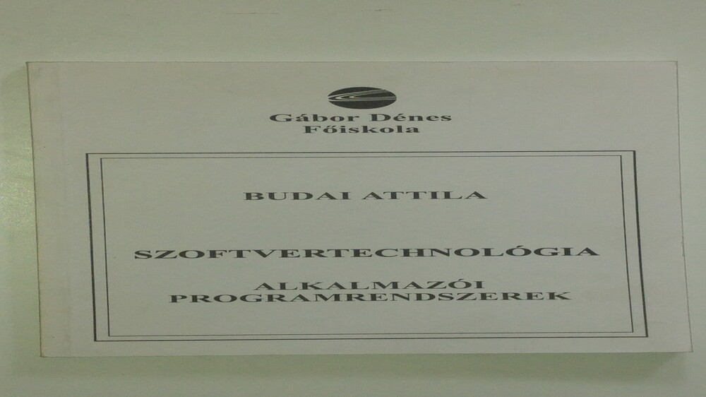 Budai Szoftvertechnológia tankönyv