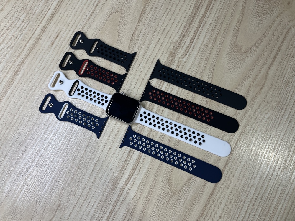 Apple Watch színes sport szilikon szíj (dupla színű)