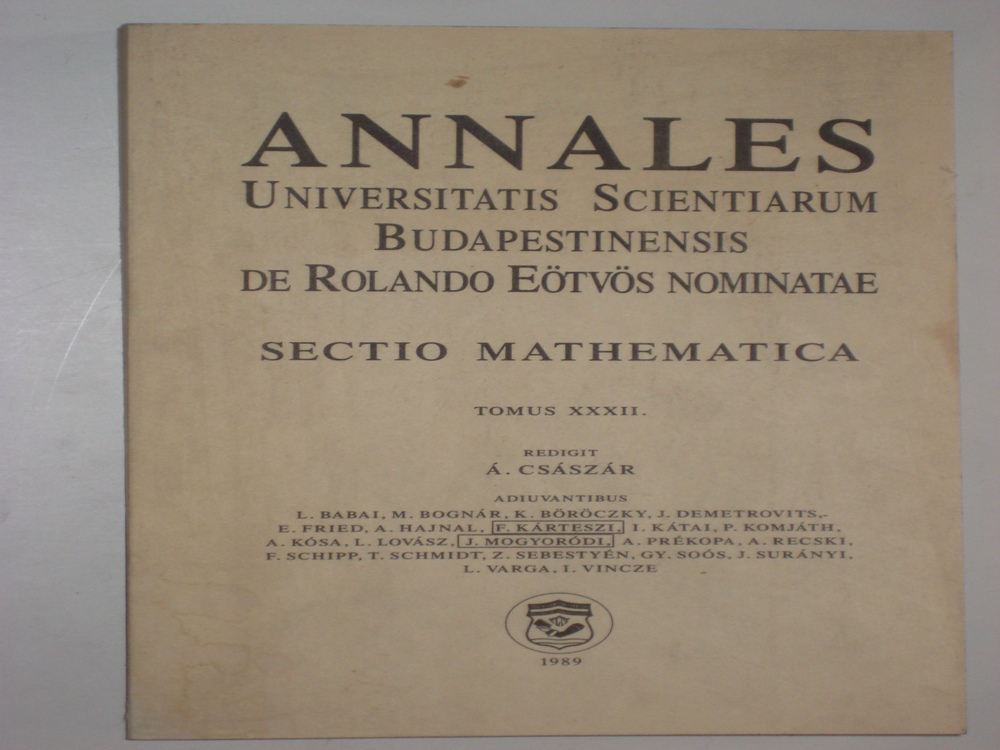 Császár Annales Universitatis Scientiarum Budapestinensis de Rolando