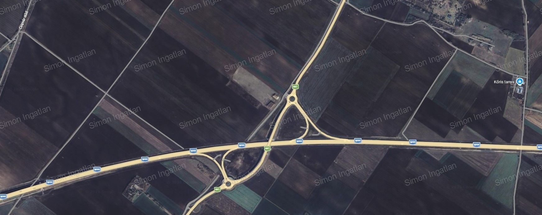 Eladó Kecskeméten a Metro csomópontnál 66251 m2 mezőgazdasági terület
