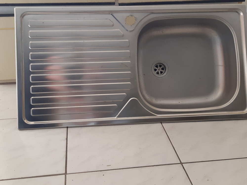 1 medencés inox mosogatótálca csepegtetővel 44x86x13cm
