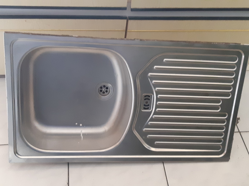 1 medencés inox mosogatótálca csepegtetővel 44x78x14cm